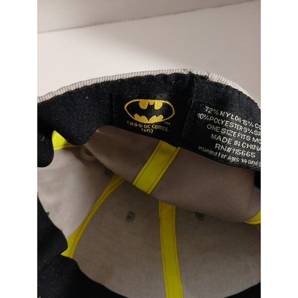 DC Comics Batman Neon Yellow One Size Fits Most Hat Gray Embroidered H3 - Picture 9 of 9